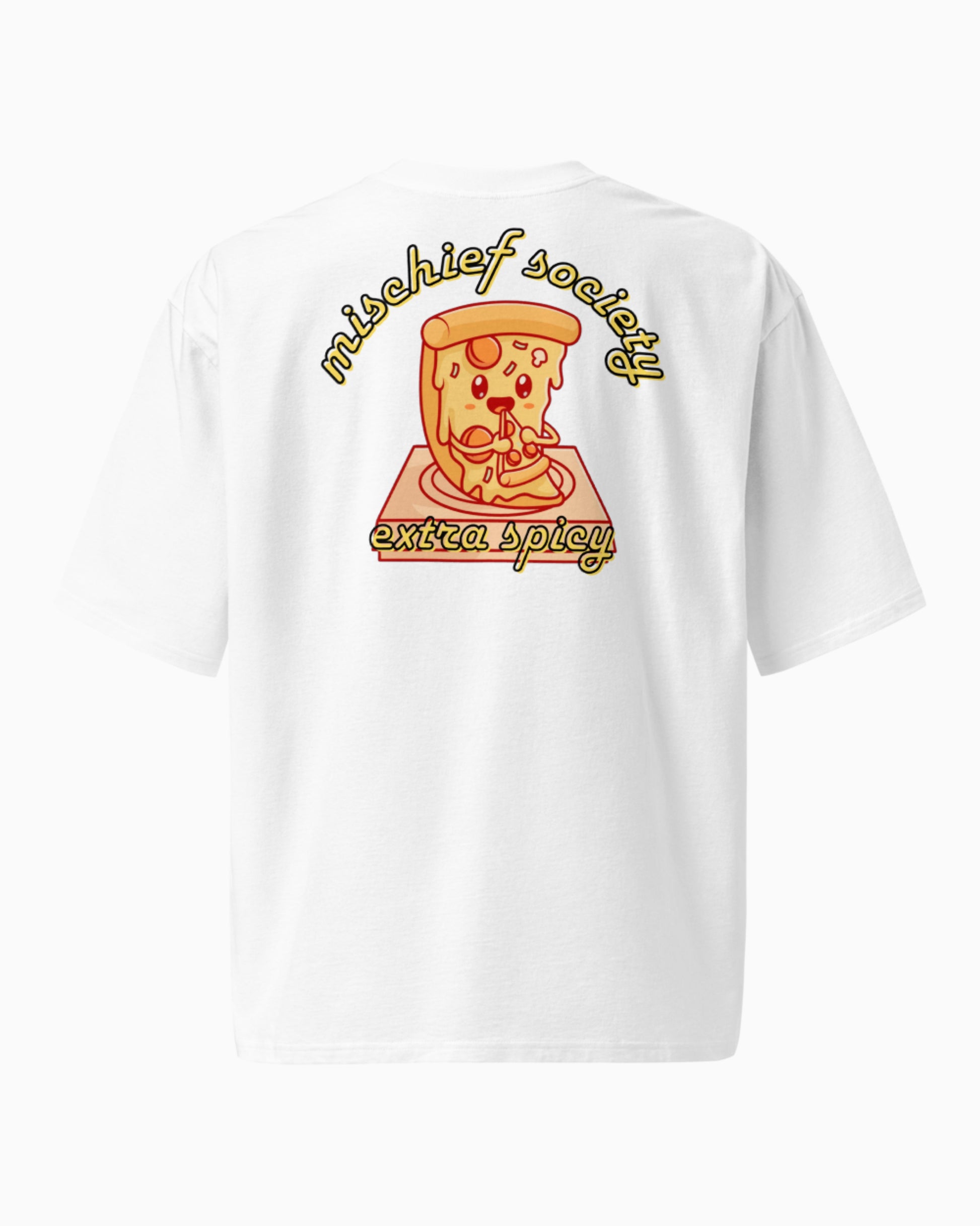 Mischief Society - Pizza Pizza White Shirt - Adult - Back