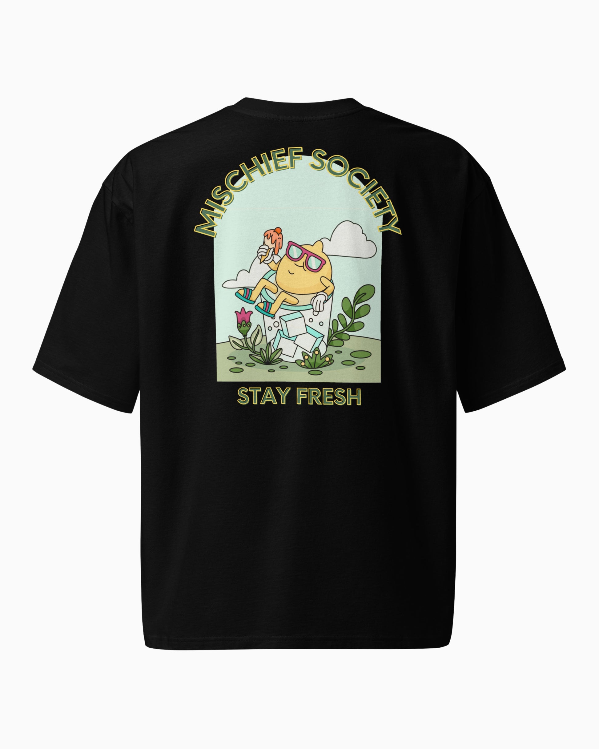 Mischief Society - Lemon Chillin Black Shirt - Adult - Back