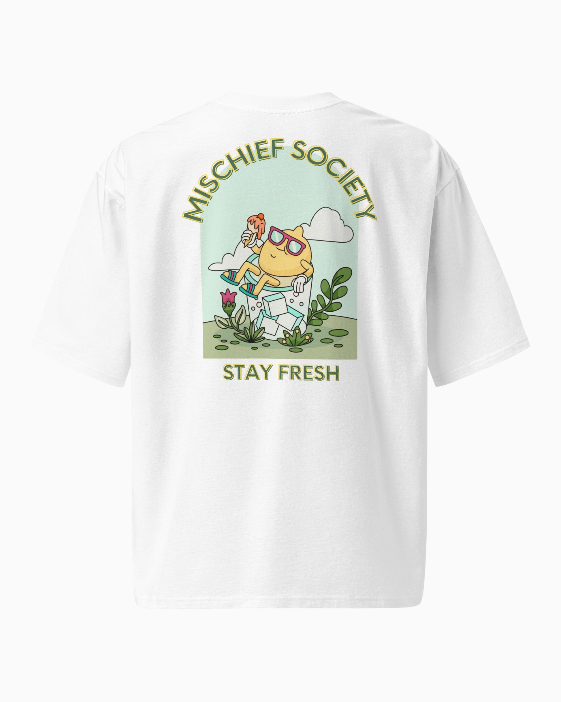 Mischief Society - Lemon Chillin White Shirt - Adult - Back