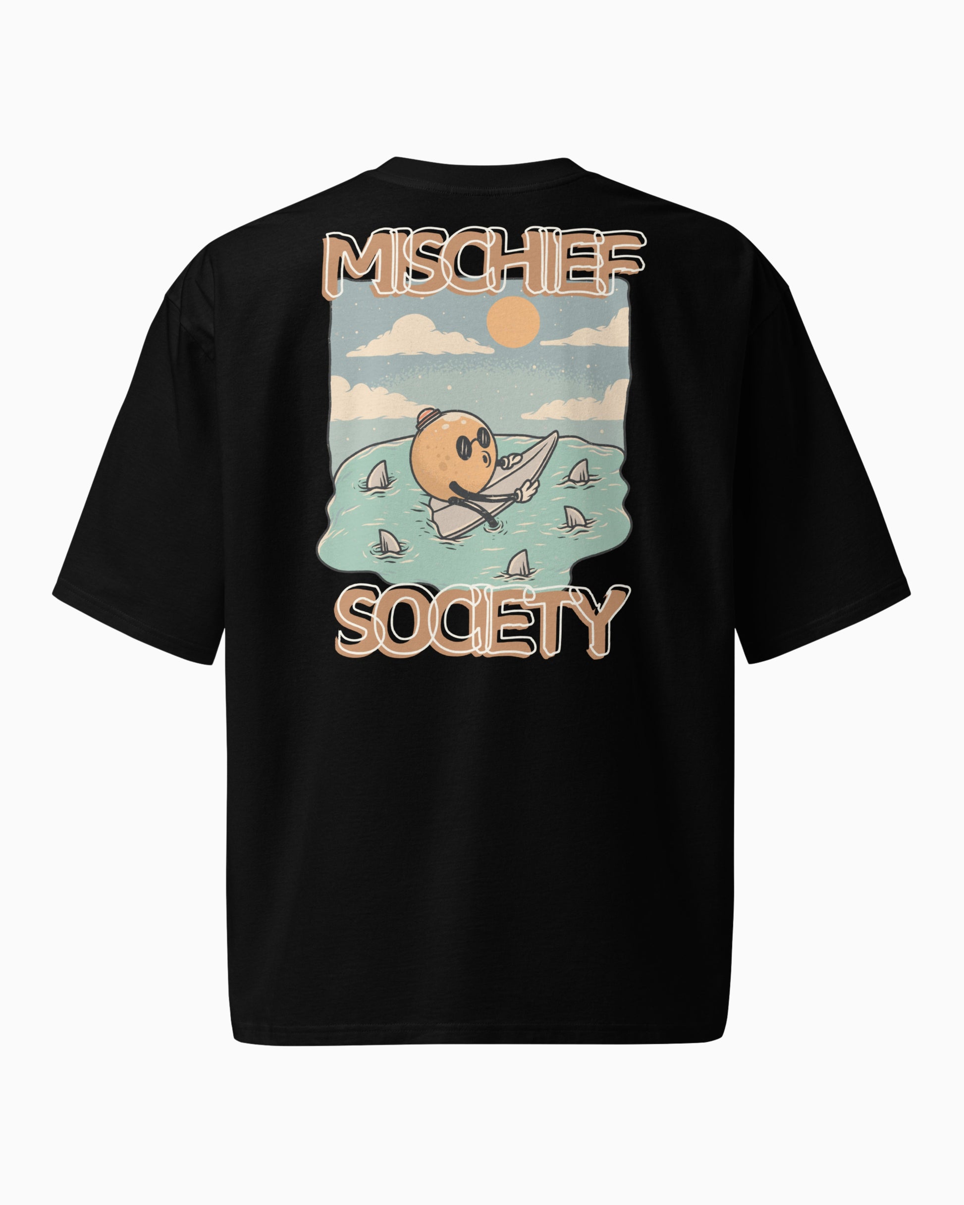 Mischief Society - Lemon Surf Black Shirt - Adult - Back