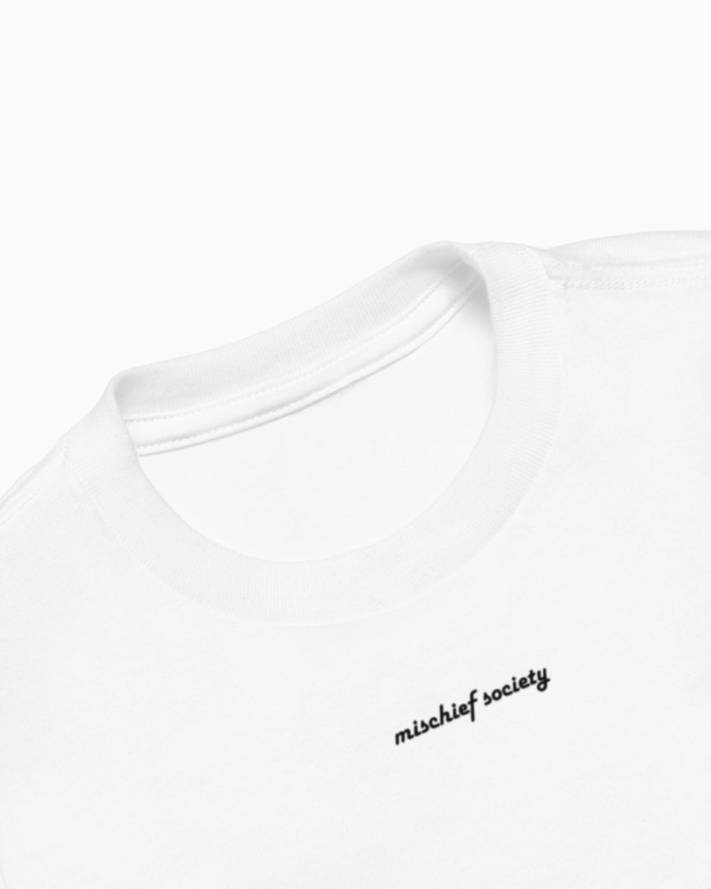 Mischief Society - White Shirt - Graphic T Logo