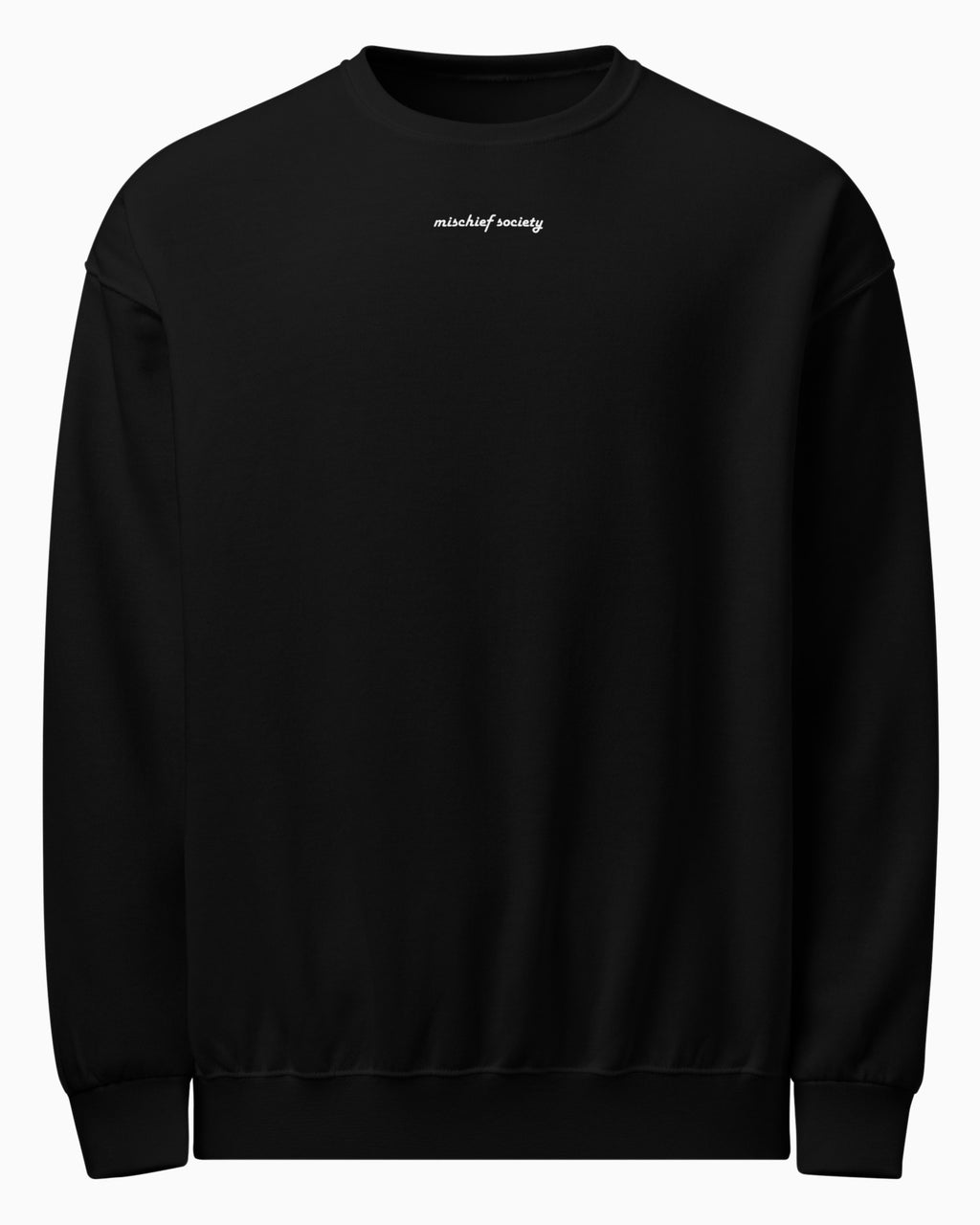 Mischief Society Black Crewneck - Front