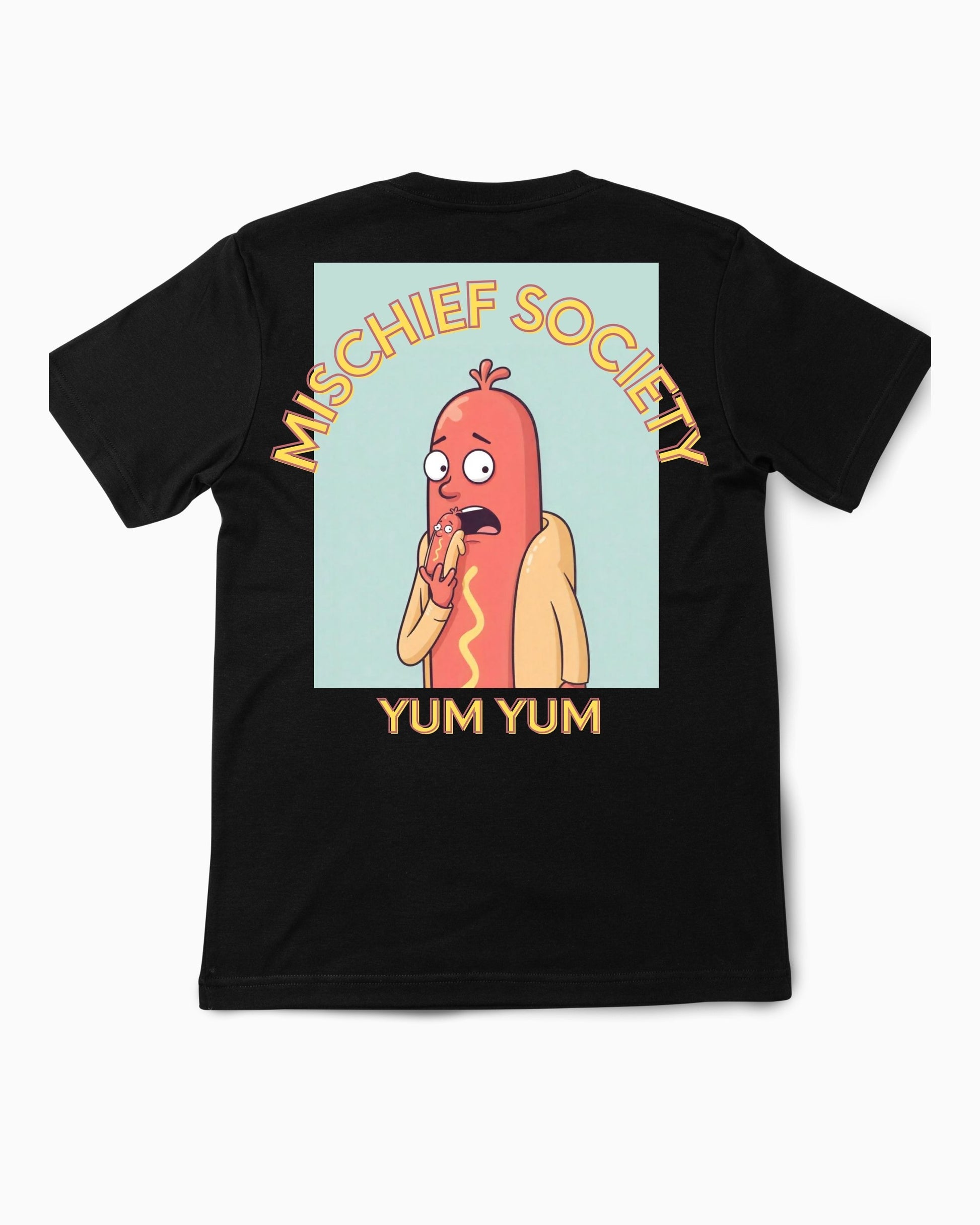 Mischief Society Hot Dog - Kid Black Shirt - Back