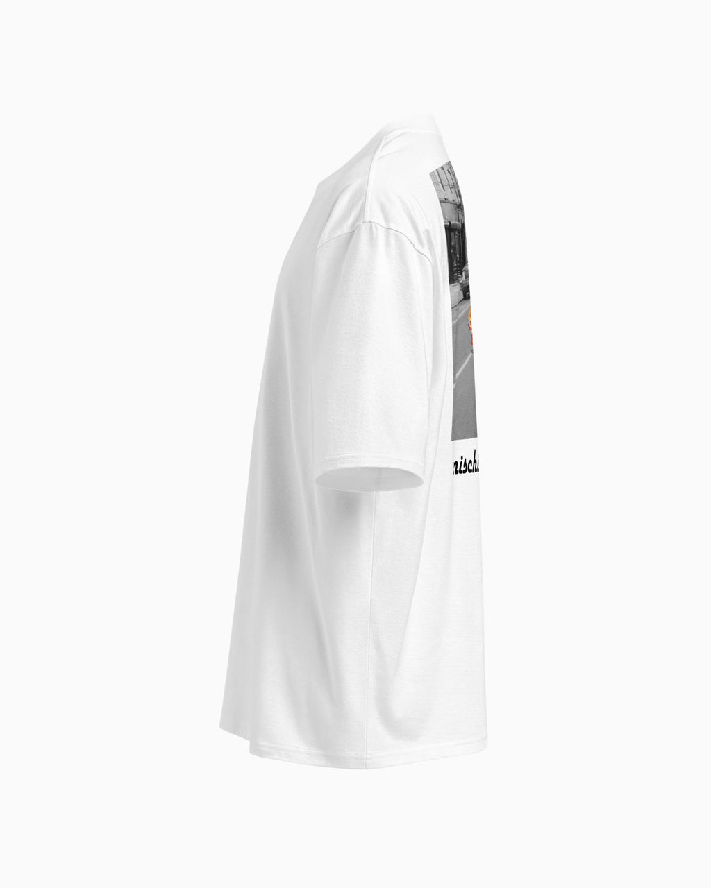 Mischief Society Pizza Ollie - Adult White Shirt - Full Side
