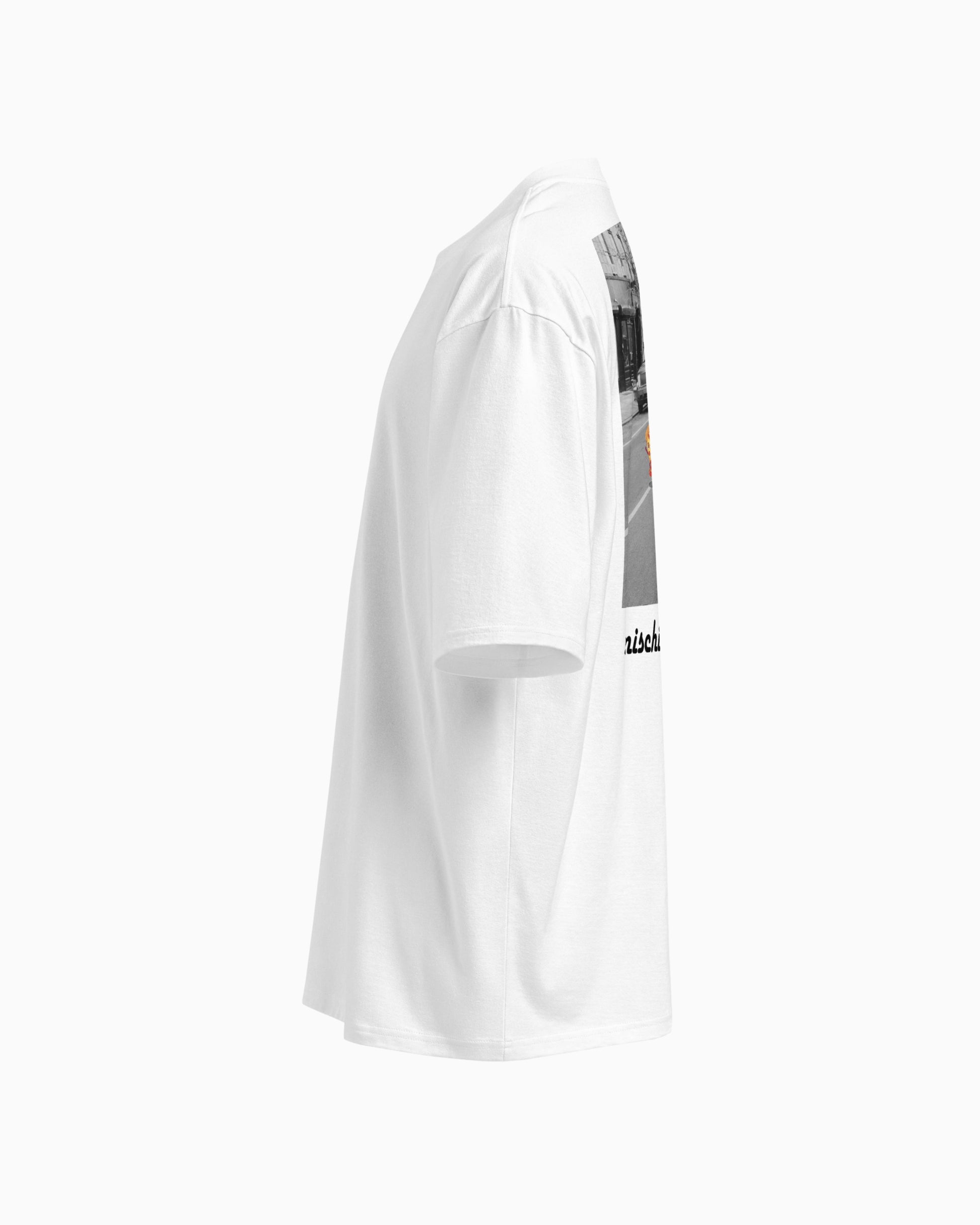 Mischief Society Pizza Ollie - Adult White Shirt - Full Side