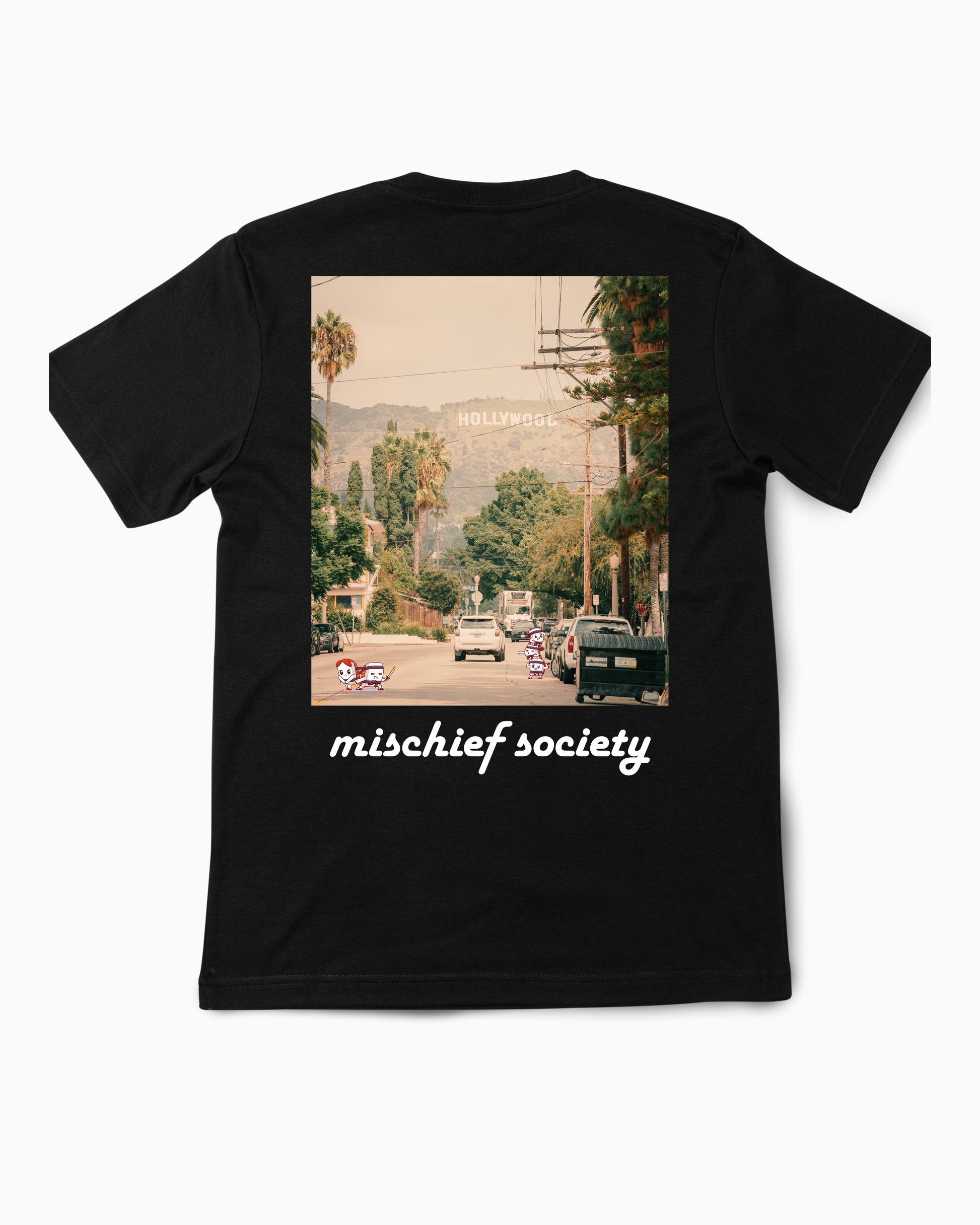 Mischief Society Street Sushi - Kid Black Shirt - Back
