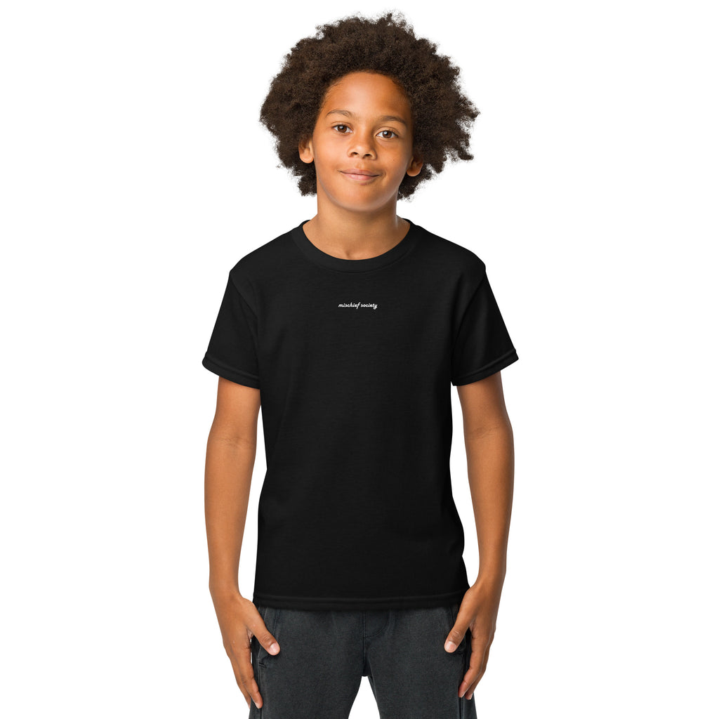 Mischief Society Street Sushi - Kids Black Shirt - Front Boy
