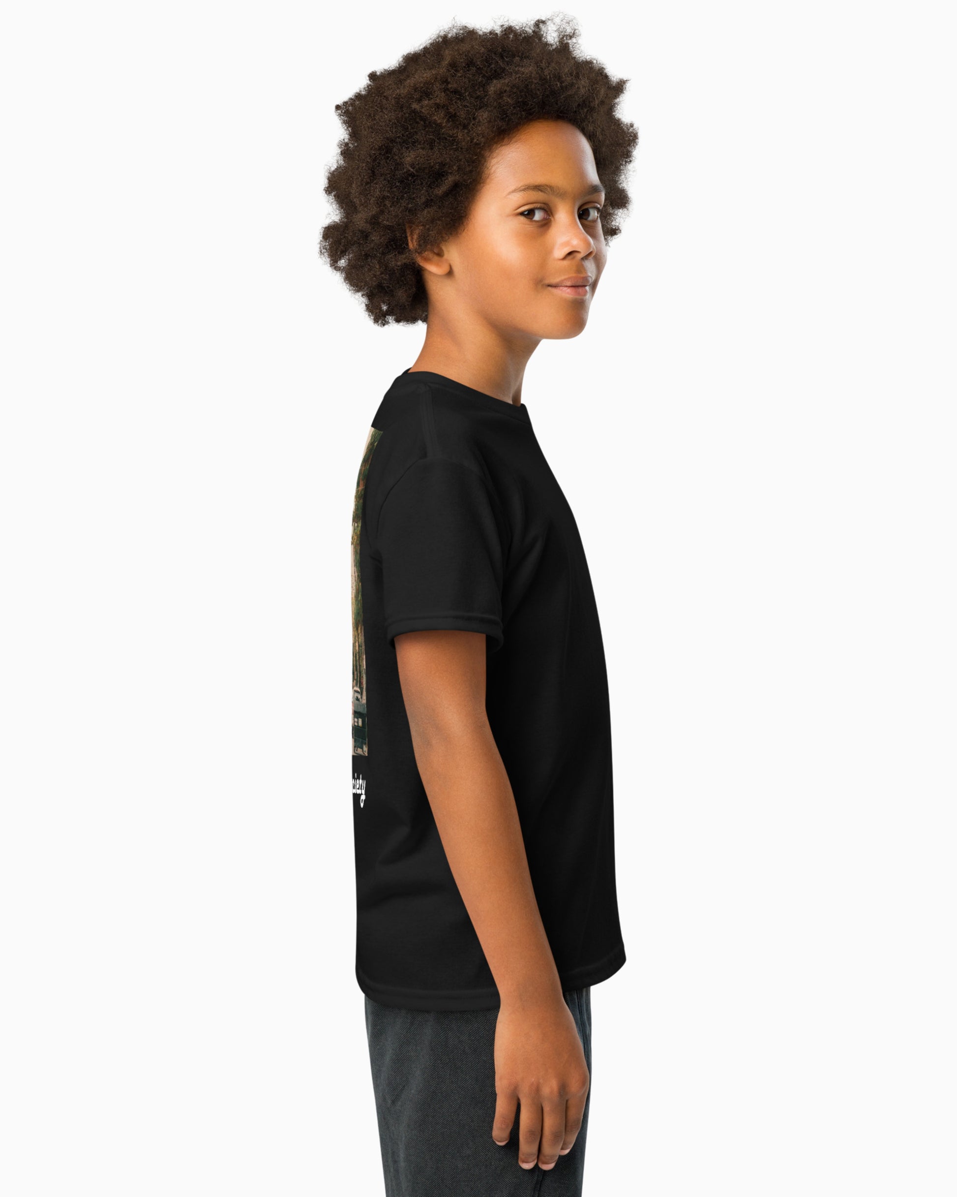 Mischief Society Street Sushi - Kids Black Shirt - Full Side Boy