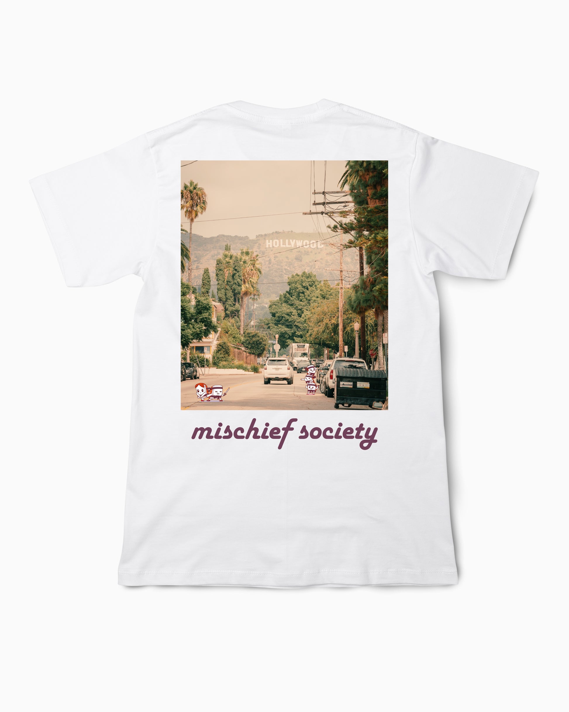 Mischief Society Street Sushi - Kids White Shirt - Back