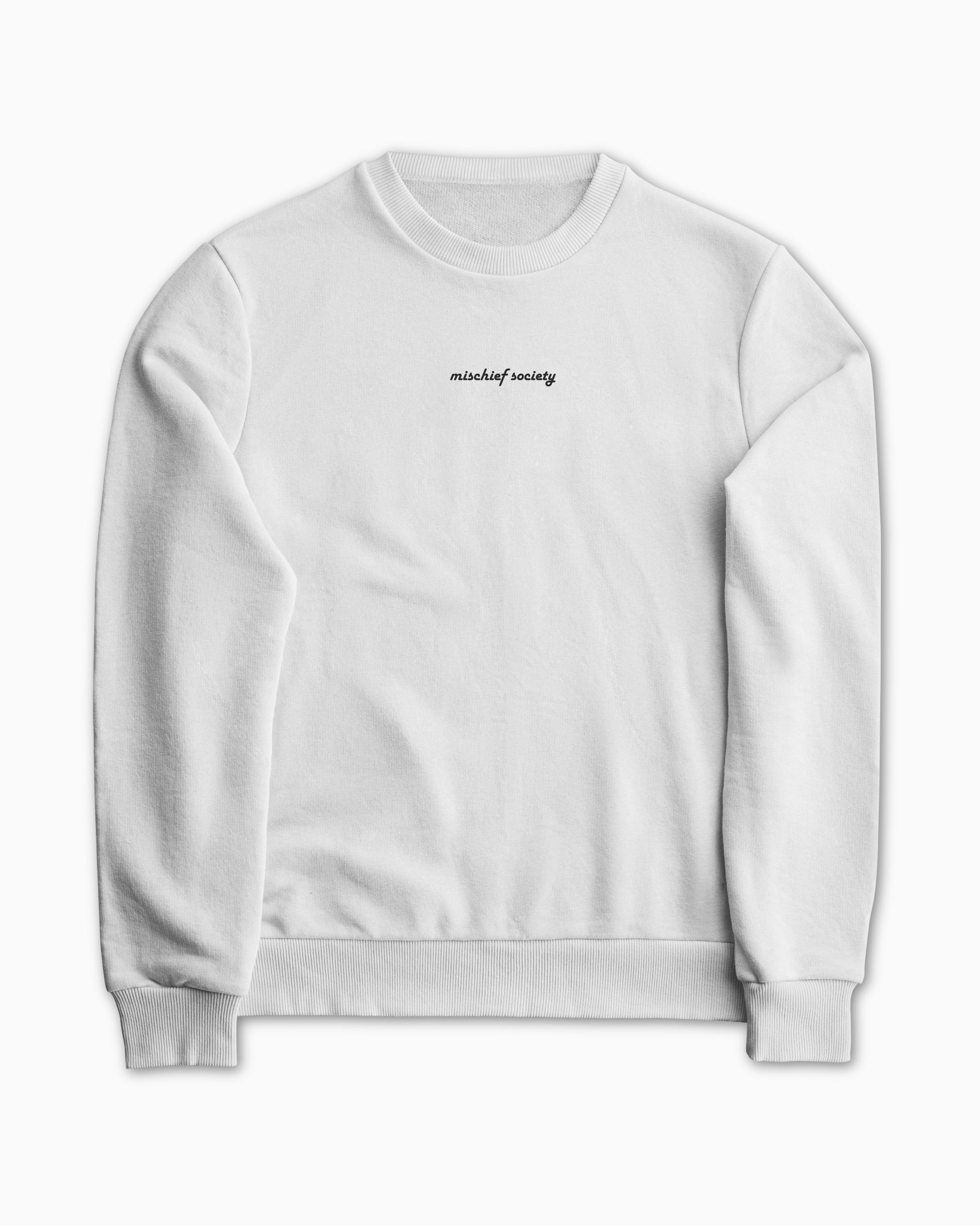 Mischief Society White Crewneck - Kid - Front