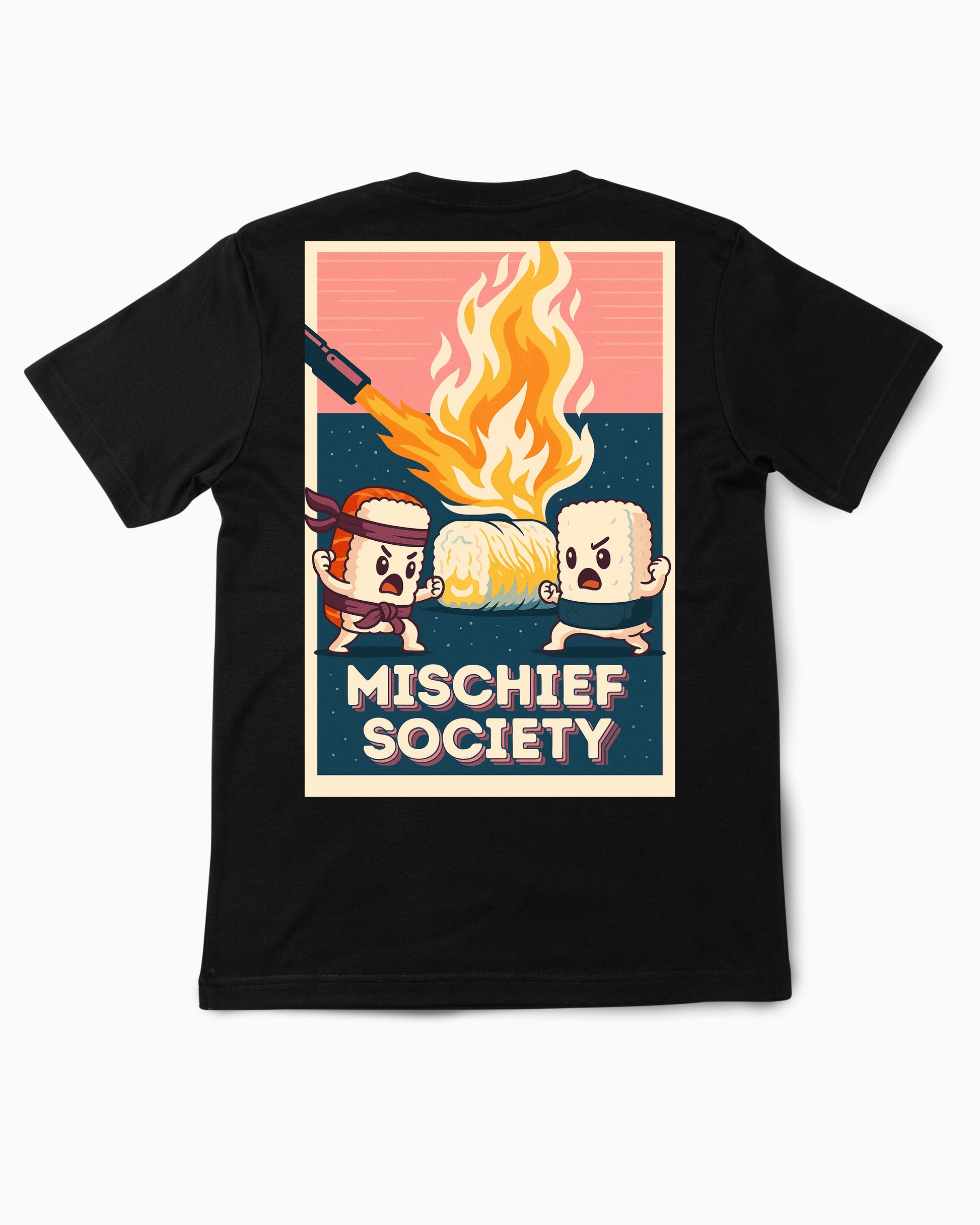 Mischief Society Samurai Sushi Battle - Back - Shirt